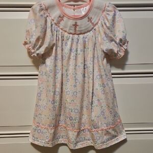 Floral Pastel Dress with Puff Sleeves